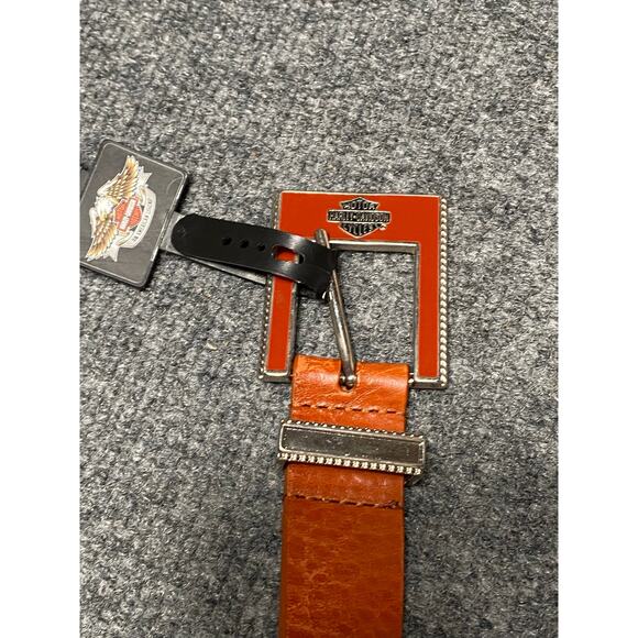 Y2K Vintage HARLEY DAVIDSON Leather STUDDED Brown Belt RHINESTONE Women’s -1W main image 6